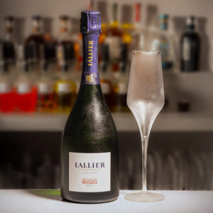 Lallier bottiglia e calice