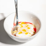 ciotola con Mandorla, lamponi, finocchietto e Parmigiano Reggiano 48 mesi